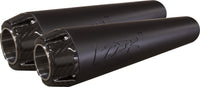 Thumbnail for Comp S Slip On Softail Fatbob Black W/Cf End Cap