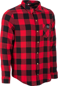 Thumbnail for FLY RACING Fly Tek Flannel Shirt Red/Black - Part Number 354-6392S