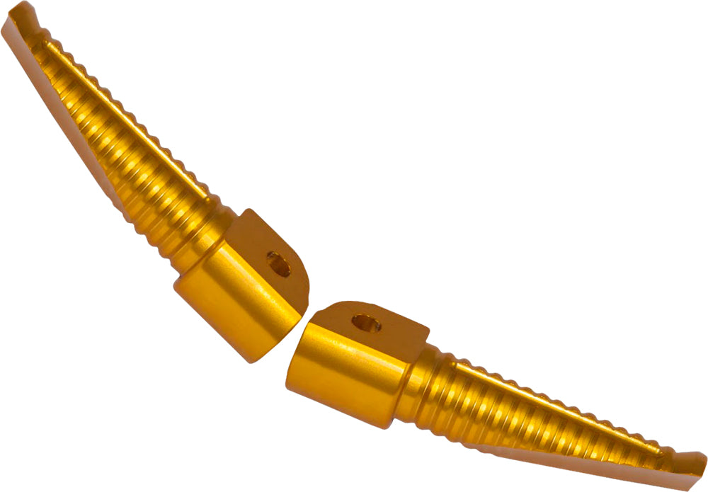 Billet Aluminum Footpegs Gold Anodized