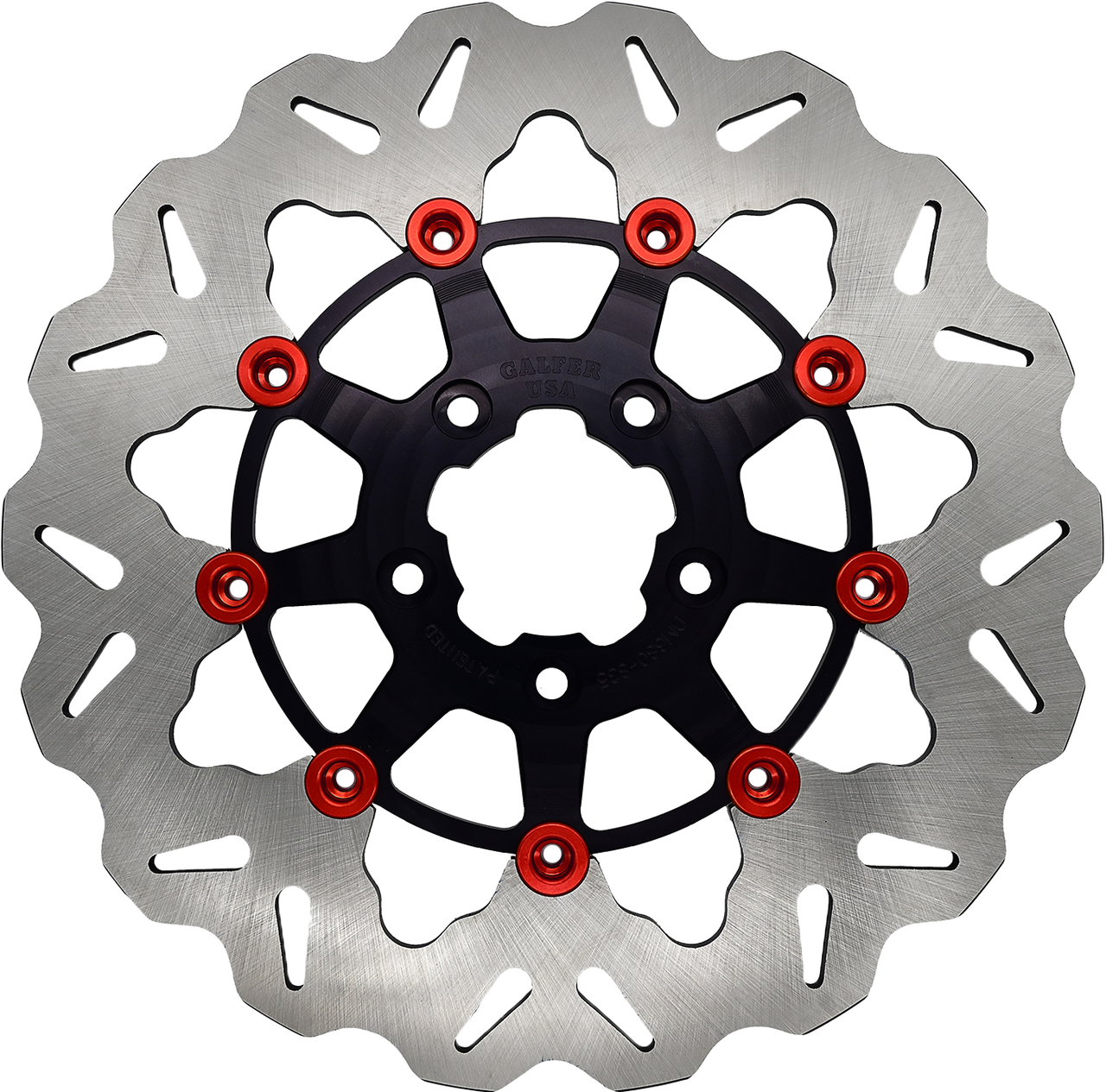 Rotor 11.5" Floating Wave Rr Black/Red Buttons