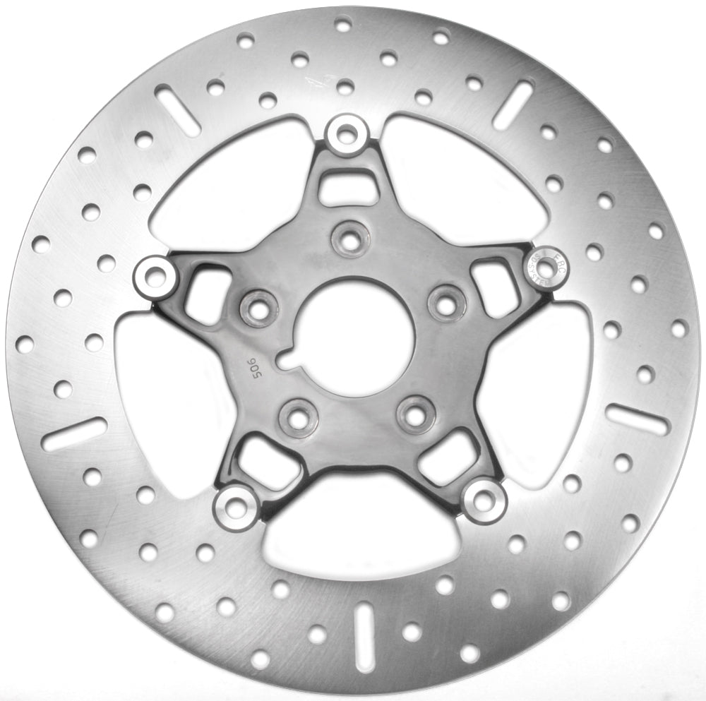 V Twin Street Rotor Fsd009blk Floating Chrome/Black