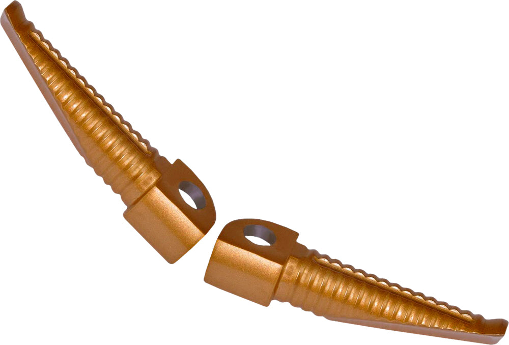 Billet Aluminum Footpegs Gold Anodized