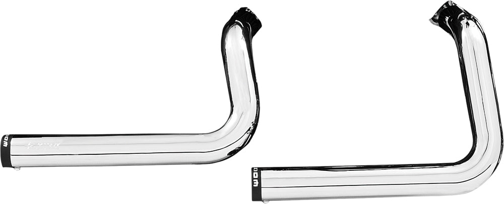 Staggered Duals Softail Exhaust Chrome W/Black Tip