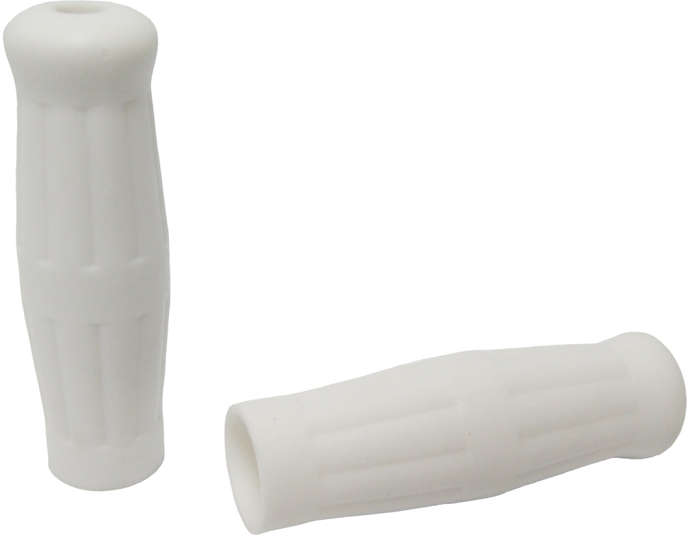 Grips Old School White W/O Throttle Sleeve