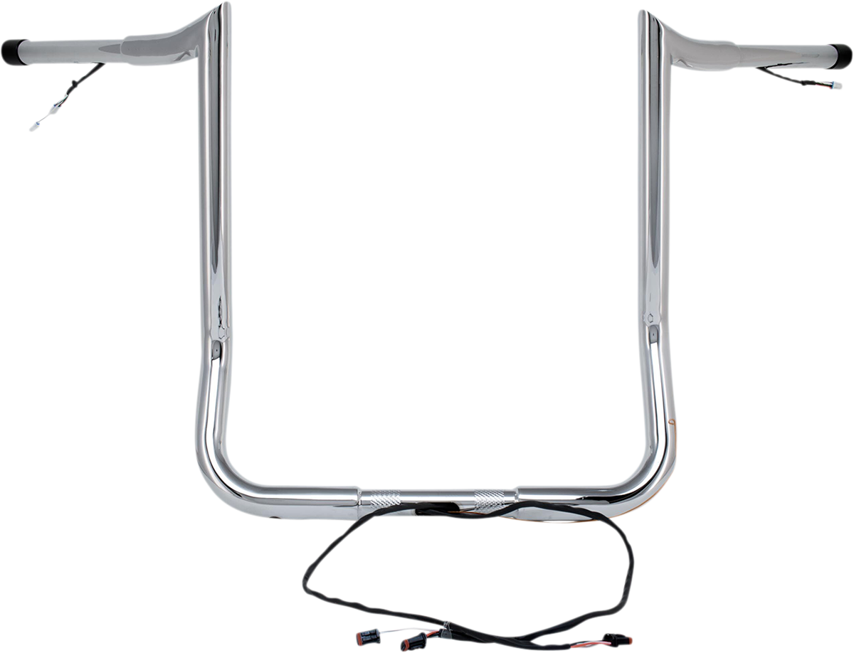 PAUL YAFFE BAGGER NATION Handlebar - Monkey Bar - Pre-Wired - 12" - Chrome H00901-W