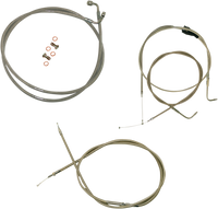 Thumbnail for LA CHOPPERS Handlebar Cable/Brake Line Kit - Stock Ape Hanger Handlebars - Stainless Steel LA-8005KT-00