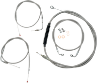 Thumbnail for LA CHOPPERS Handlebar Cable/Brake Line Kit - Beach Bar Handlebars - Stainless Steel LA-8100KT-04