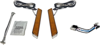 Thumbnail for CUSTOM DYNAMICS LED Fork Light - Amber - Chrome CD-FORK-HD-AC