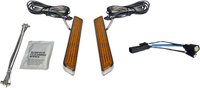 Thumbnail for CUSTOM DYNAMICS LED Fork Light - Amber - Chrome CD-FORK-SS6-AC