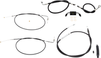 Thumbnail for LA CHOPPERS Handlebar Cable/Brake Line Kit - Mini Ape Hanger Handlebars - Black Vinyl LA-8321KT-08B