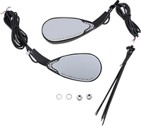 Thumbnail for CUSTOM DYNAMICS Mirrors - Dynamic - Side View - Oval - Black CD-MIRROR-B