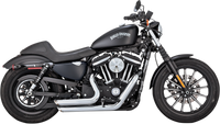 Thumbnail for VANCE & HINES Shortshots Staggered Exhaust System - Chrome 17229