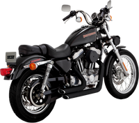 Thumbnail for VANCE & HINES Shortshots Staggered Exhaust System - Black 47223