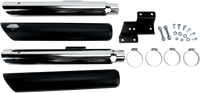Thumbnail for VANCE & HINES Twin Slash Mufflers - Black 46841