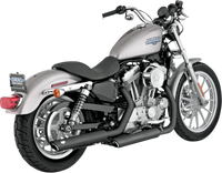Thumbnail for VANCE & HINES Twin Slash Mufflers - Black 46839