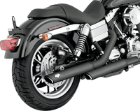 Thumbnail for VANCE & HINES Twin Slash Mufflers - Black 46837