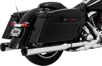 Thumbnail for VANCE & HINES Eliminator 400 Slip-On Mufflers - Chrome with Black End Caps 16706