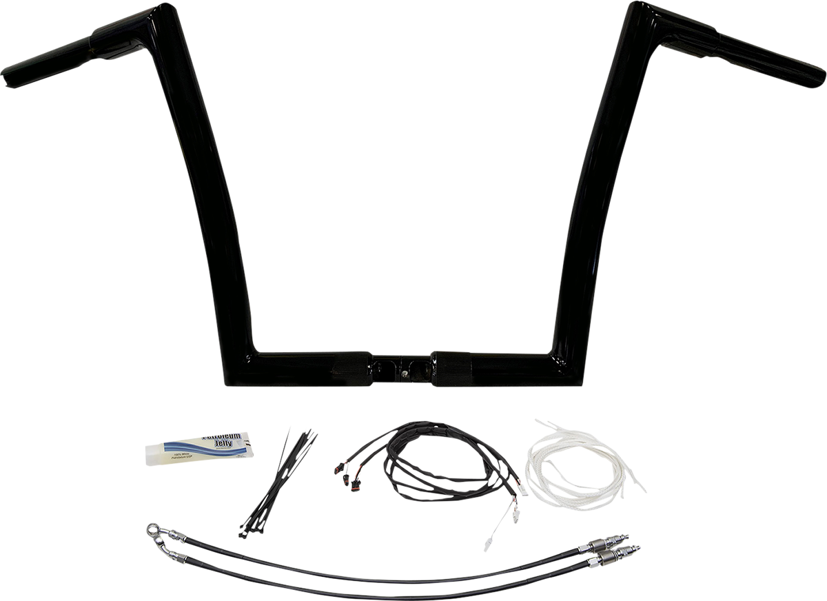 FAT BAGGERS INC. Handlebar Kit - Flat Top - 14" - Black 709314-B