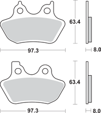 Thumbnail for SBS Sintered Brake Pads - Harley-Davidson 826H.HS