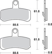 Thumbnail for SBS Sintered Brake Pads - Harley-Davidson 853H.HS