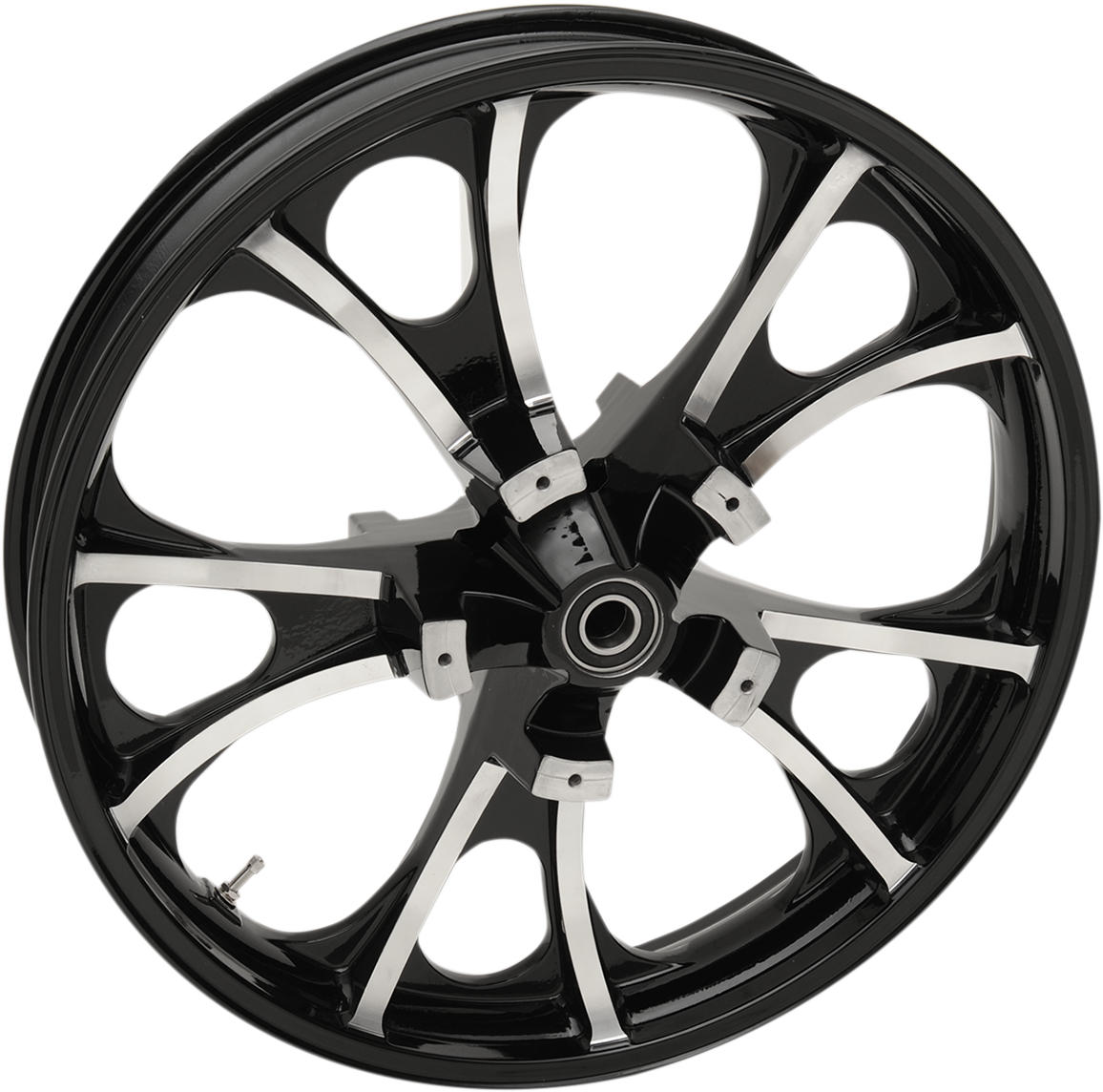 COASTAL MOTO Wheel - Largo 3D - Front - Dual Disc/without ABS - Black Cut - 21x3.5 - '08+ FL 3D-LGO213BC