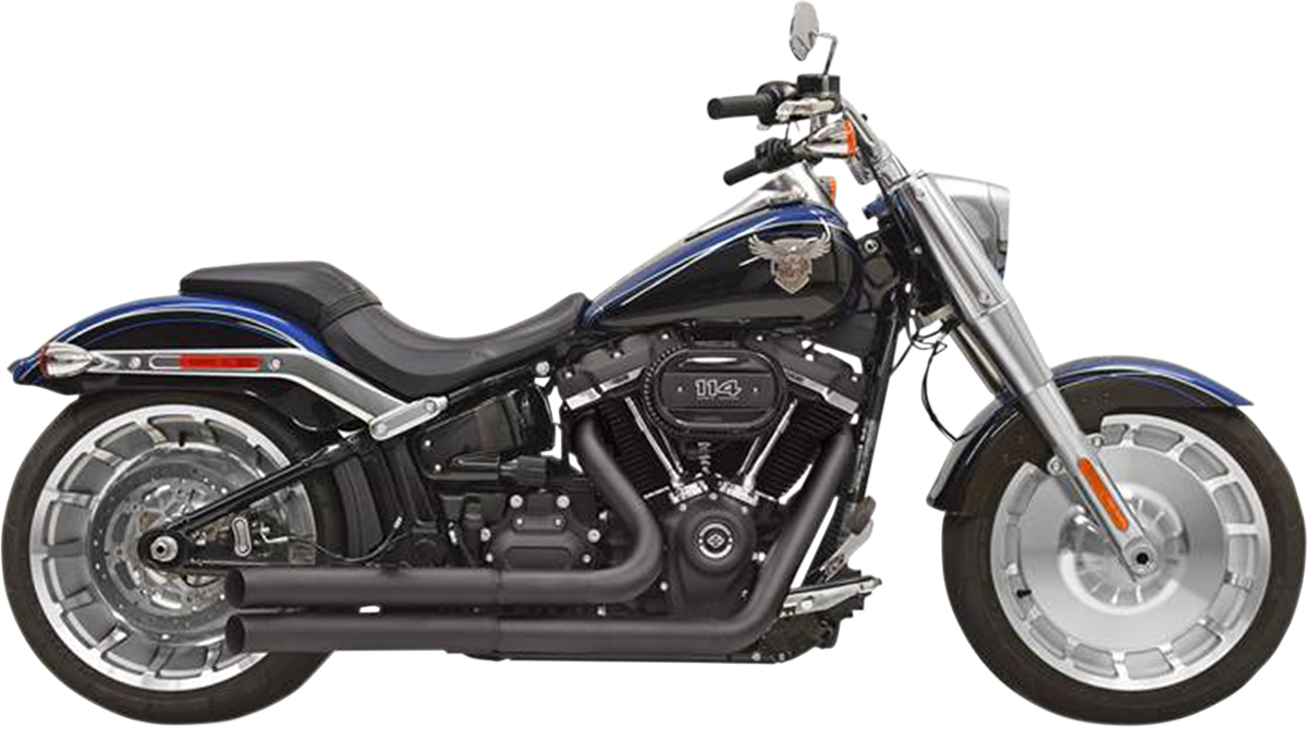 BASSANI XHAUST Pro Street Exhaust - Black - '18+ Softail 1S34DB