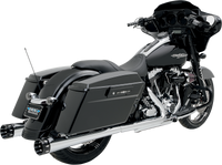 Thumbnail for BASSANI XHAUST Megaphone Mufflers - Chr/Pol - Tapered - Performance Baffle FLH-517L