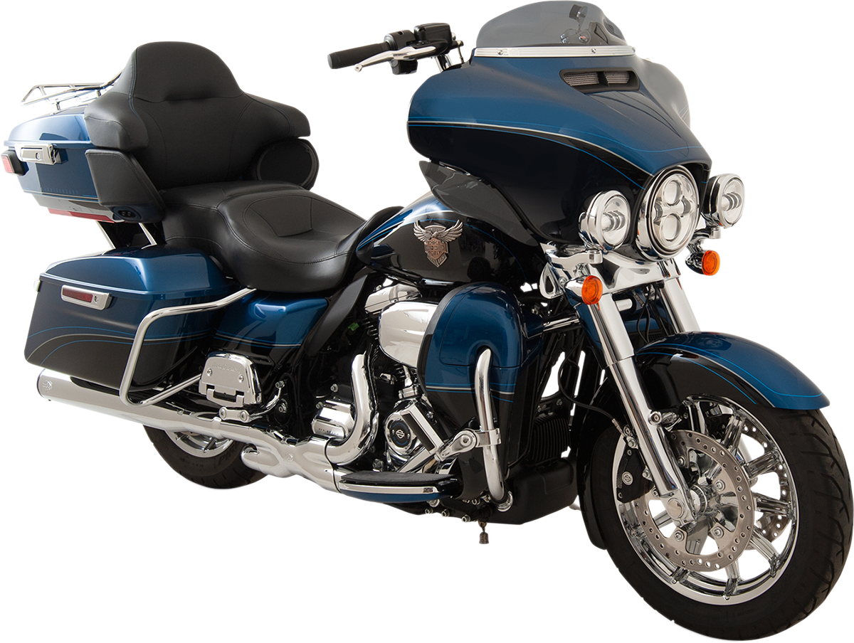KLOCK WERKS Flare* Windshield - 4" - Dark Smoke - '14-'23 FLH KWW-01-0405