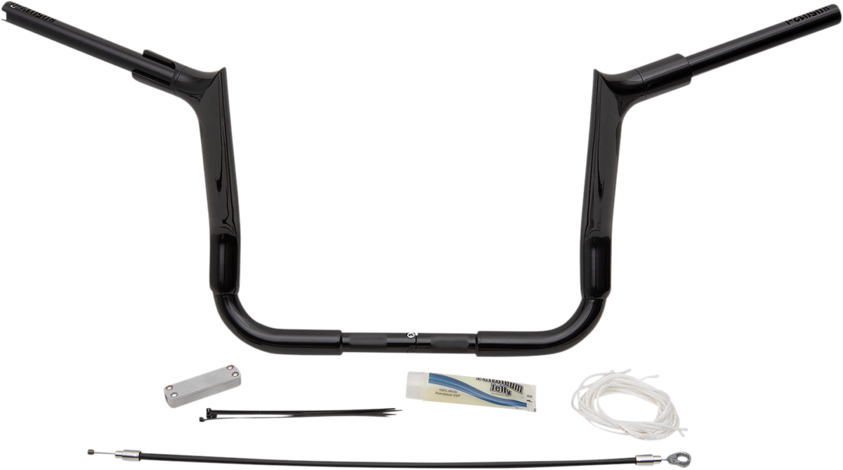 FAT BAGGERS INC. Handlebar Kit - Pointed Top - 12" - Black 809112-B