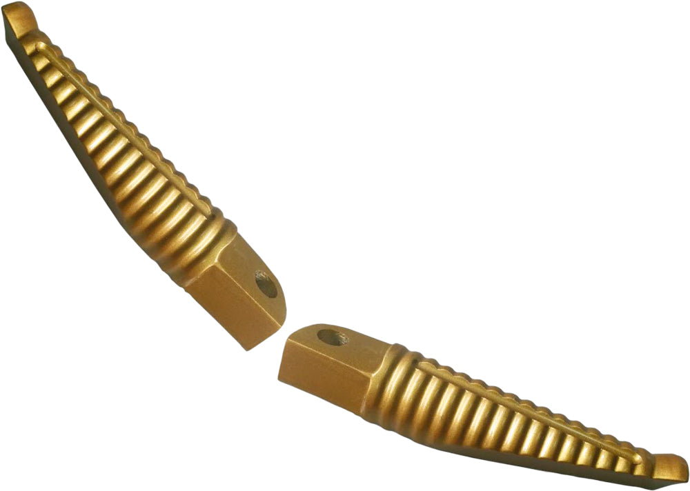 Billet Aluminum Footpegs Gold Anodized