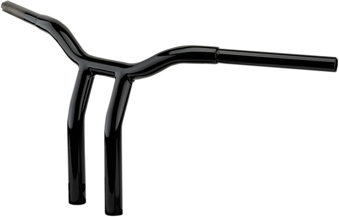 LA CHOPPERS Handlebar - Kage Fighter - One Piece - Bent - 8" - Black LA-7338-08B