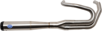 Thumbnail for S&S CYCLE SuperStreet 2:1 50 State Exhaust System - M8 Softail - Stainless Steel 550-0996B