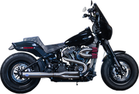 Thumbnail for S&S CYCLE SuperStreet 2:1 50 State Exhaust System - M8 Softail - Stainless Steel 550-0996B