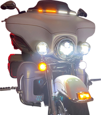 Thumbnail for CUSTOM DYNAMICS Windshield Trim - Sequential Turn Signals - Chrome CD-WT2-SEQ-05-C
