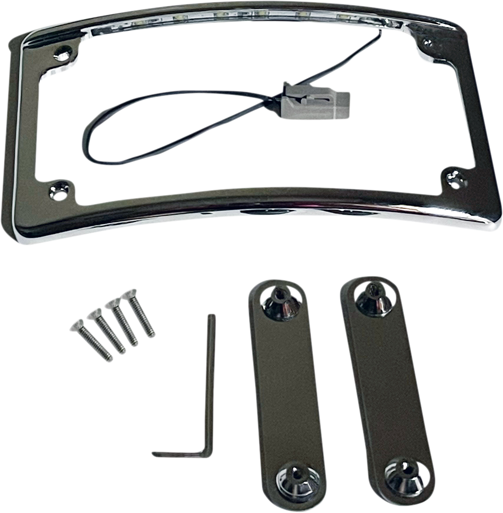 CUSTOM DYNAMICS LED License Plate Frame - CVO - Chrome LPF-RAD-CVO-C
