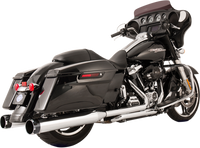 Thumbnail for S&S CYCLE El Dorado Dual Exhaust System - Chrome - Black Thruster 550-0699C