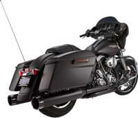 Thumbnail for S&S CYCLE El Dorado Dual Exhaust - Black - Black Tracer 550-0702C