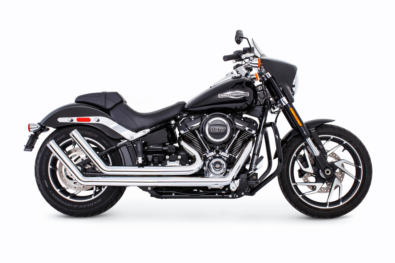Upsweep W/Star End Cap Chrome M8 Softail