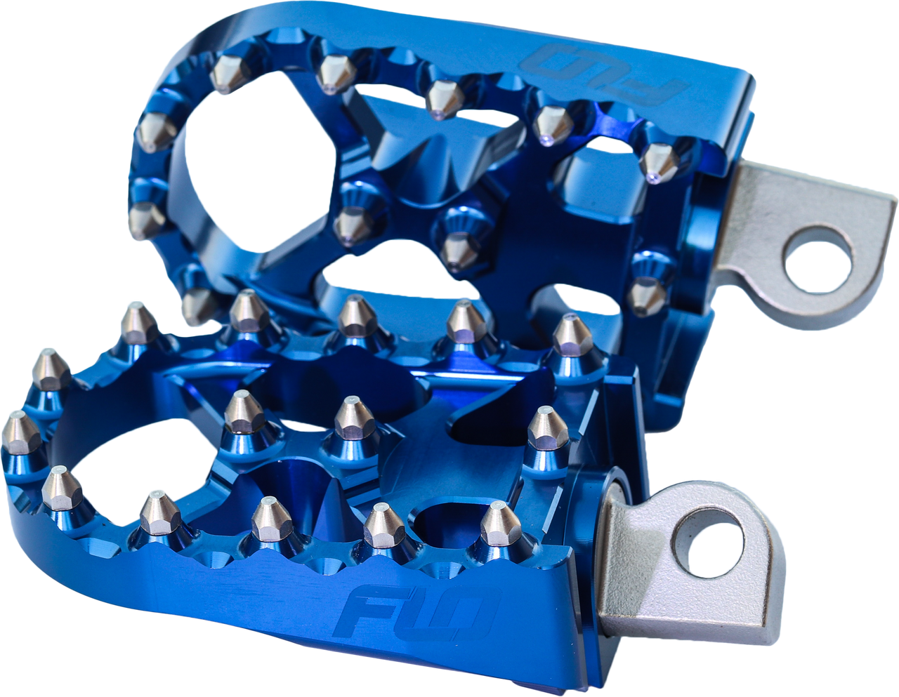 Moto Style Footpeg Set Blue 2"X 3.125"