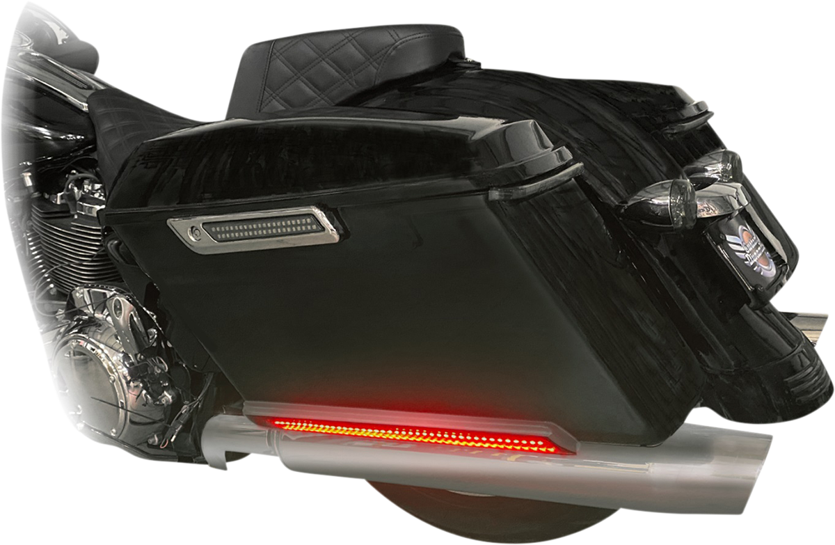 CUSTOM DYNAMICS Marker Light - Saddlebag - Smoke - Chrome CD-SB-SIDE-SC
