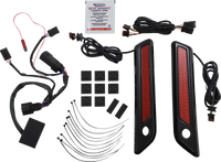 Thumbnail for CUSTOM DYNAMICS Latch Light - Saddlebag - Dual Color - Red - Black CD-SBL-DC-RB