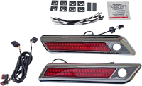 Thumbnail for CUSTOM DYNAMICS Latch Light - Saddlebag - Dual Color - Red - Chrome CD-SBL-DC-RC