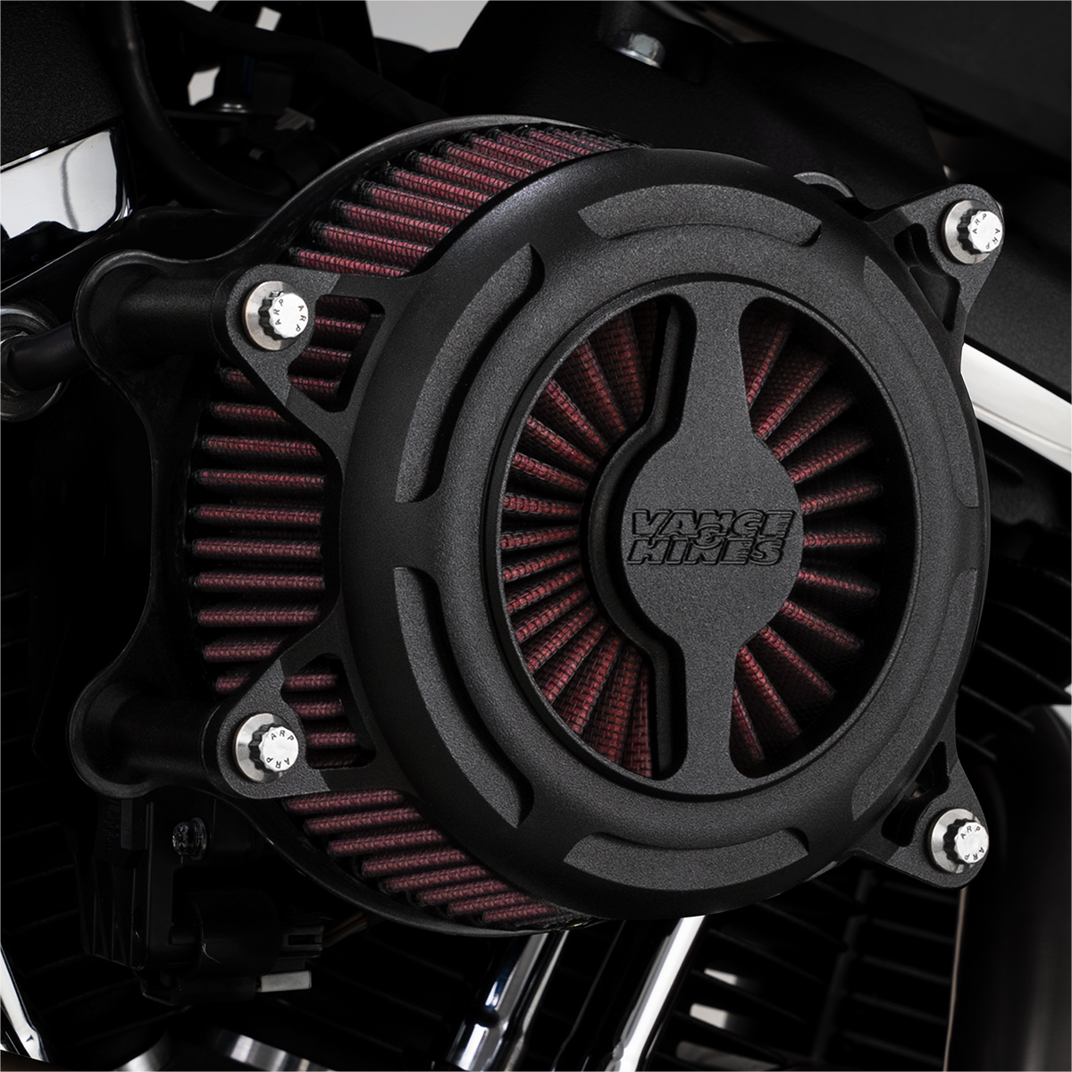 VANCE & HINES VO2 Blade Air Intake - Black Wrinkle 42349