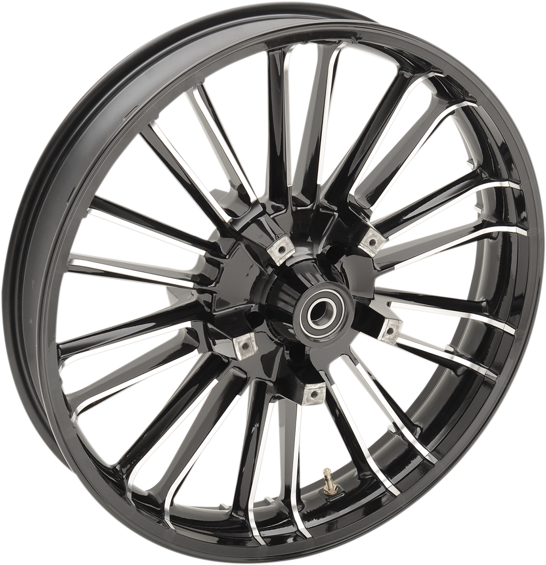 COASTAL MOTO Wheel - Atlantic 3D - Front - Dual Disc/with ABS - Black Cut - 21x3.5 3D-ATL213BCABST