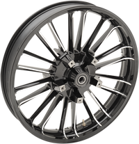 Thumbnail for COASTAL MOTO Wheel - Atlantic 3D - Front - Dual Disc/with ABS - Black Cut - 21x3.5 3D-ATL213BCABST