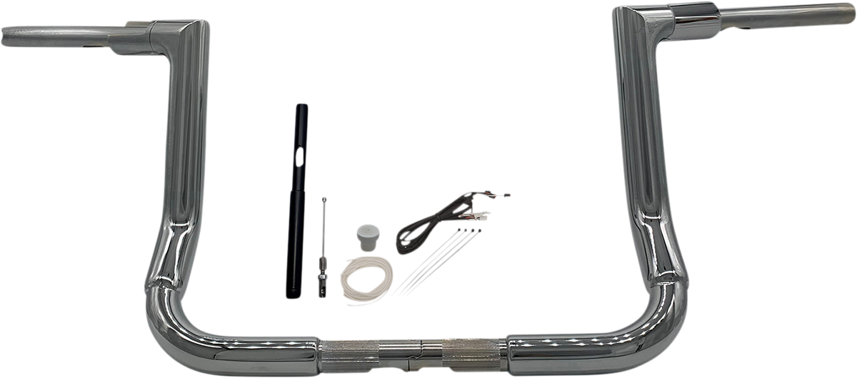 FAT BAGGERS INC. Handlebar Kit - Flat Top - 12" - Chrome 619012