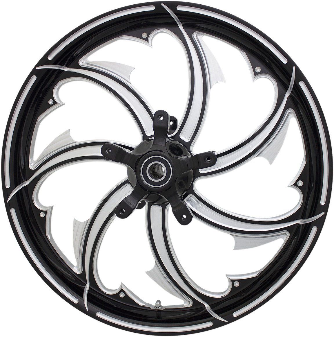COASTAL MOTO Wheel - Fury - Rear - Single Disc/with ABS - Black Cut - 18x5.5 - FL FRY-185-BC-ABST