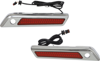 Thumbnail for CUSTOM DYNAMICS Latch Light - Saddlebag - Dual Color - Red - Chrome CD-SBL-DC4-RC