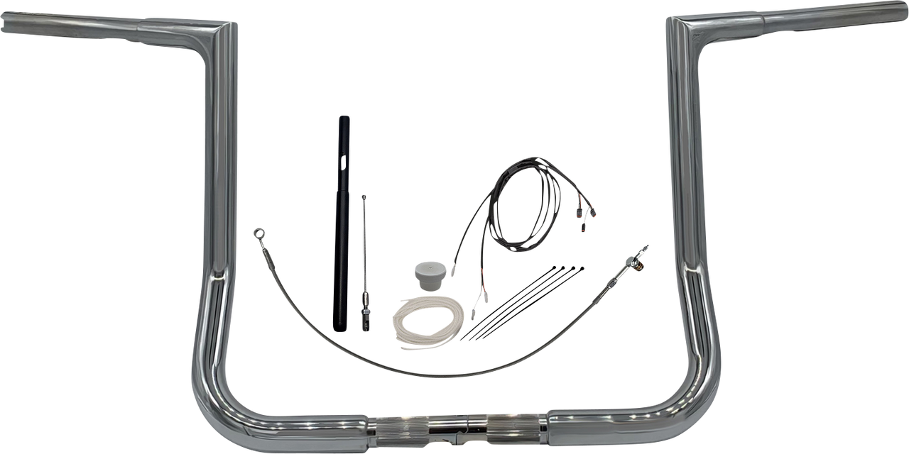 FAT BAGGERS INC. Handlebar Kit - Flat Top - 14" - Chrome 719014
