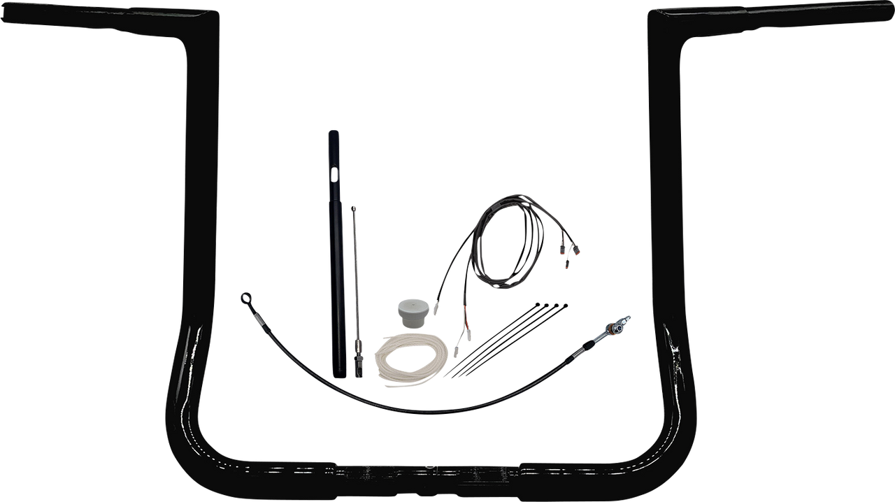 FAT BAGGERS INC. Handlebar Kit - Flat Top - 16" - Black 719016-B